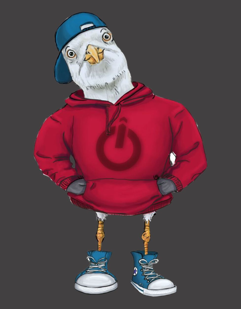 Küstenkalle roter Hoodie