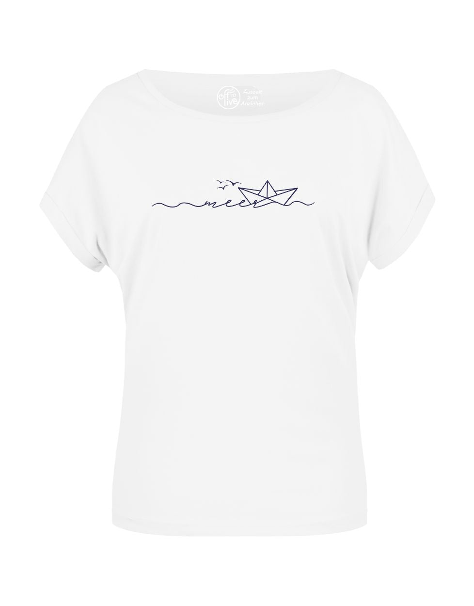 Meer Papierschiff Damen T-Shirt