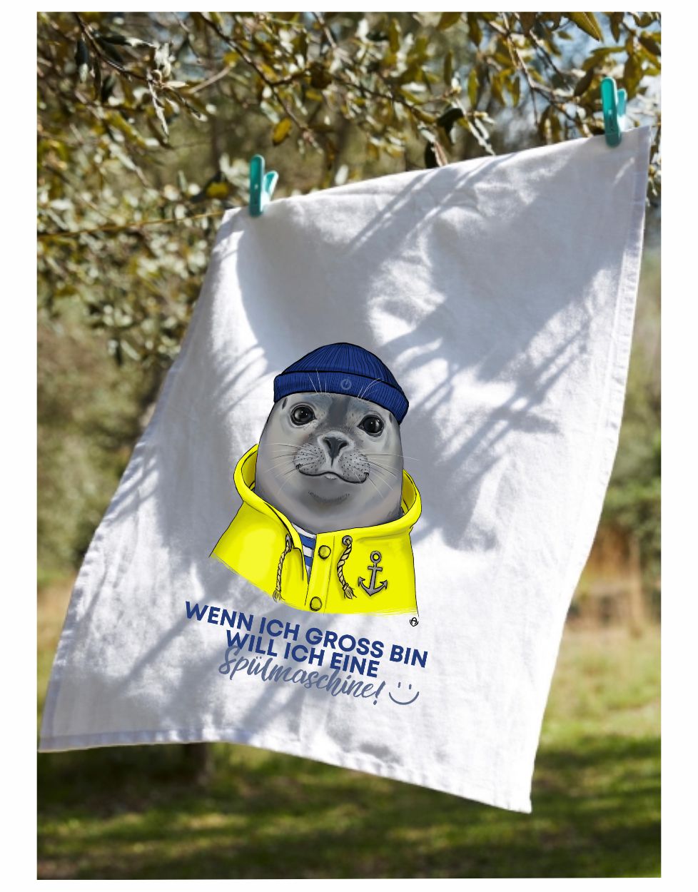 Geschirrtuch Kuddel jung Wenn ich groß bin