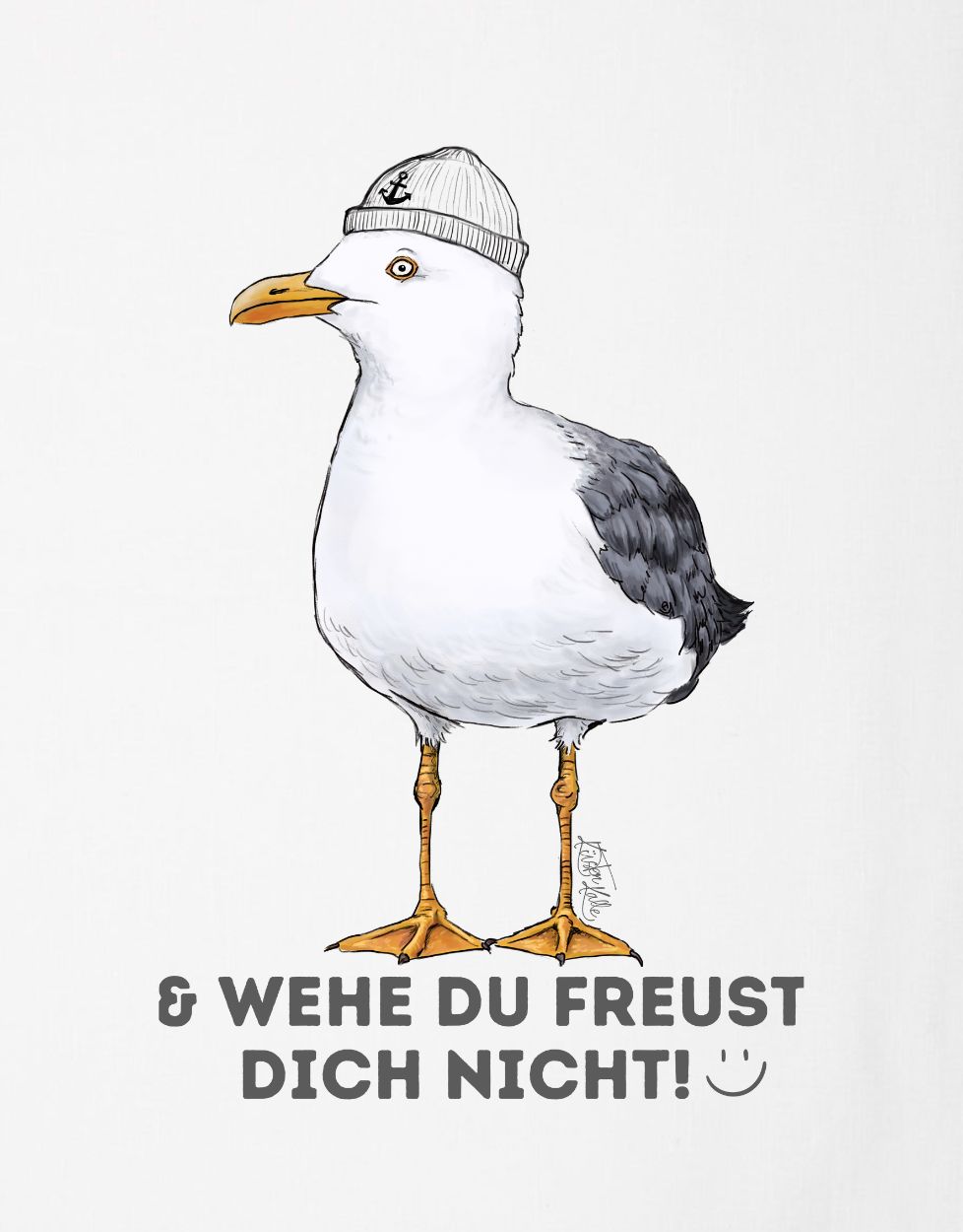 Geschirrhandtuch lustig Kalle & wehe du freust dich nicht