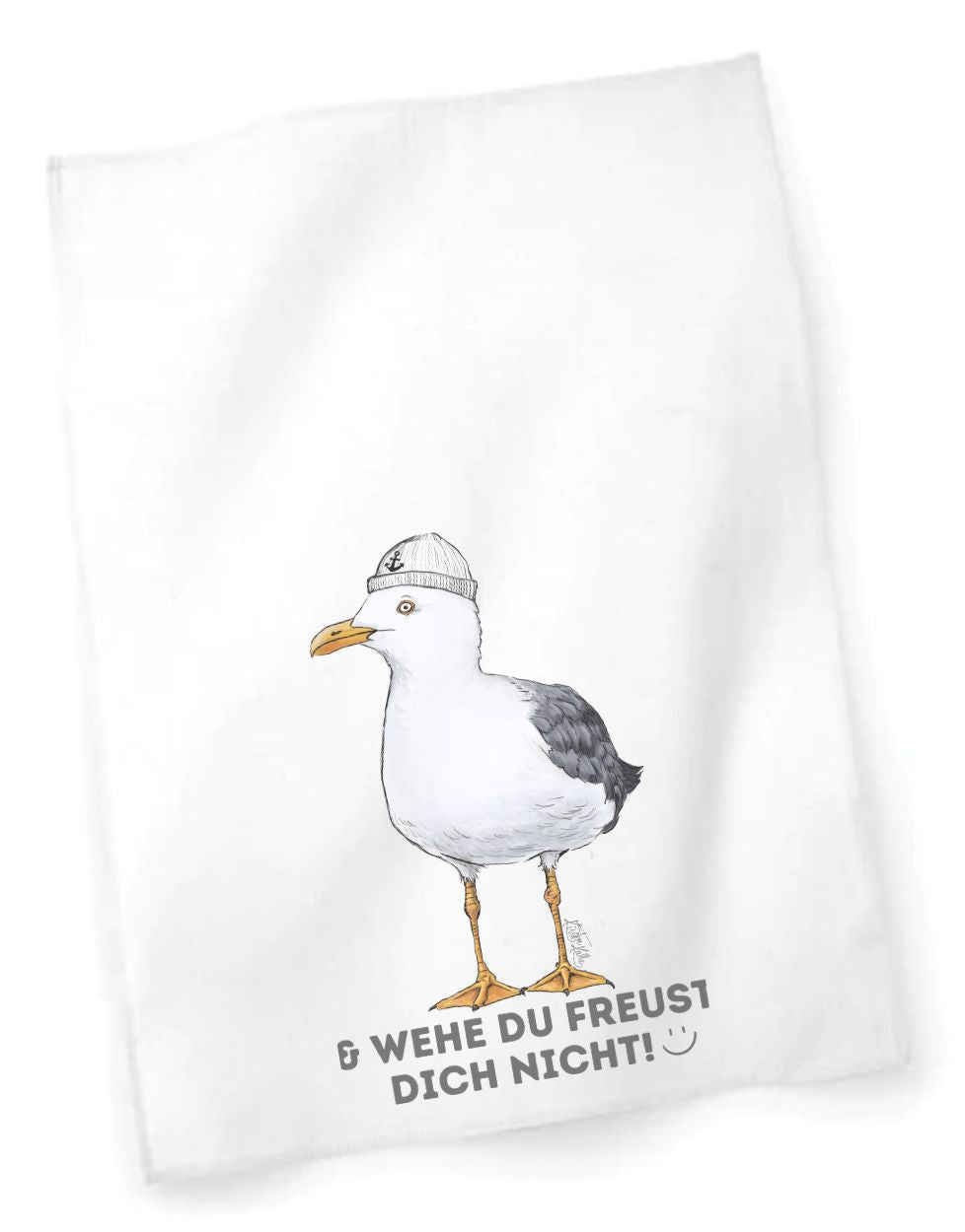 Geschirrhandtuch lustig Kalle & wehe du freust dich nicht