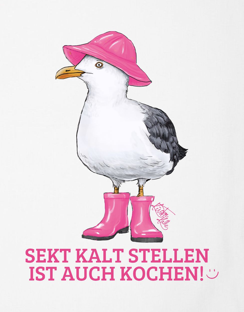 Sekt kalt stellen Geschirrhandtuch lustig