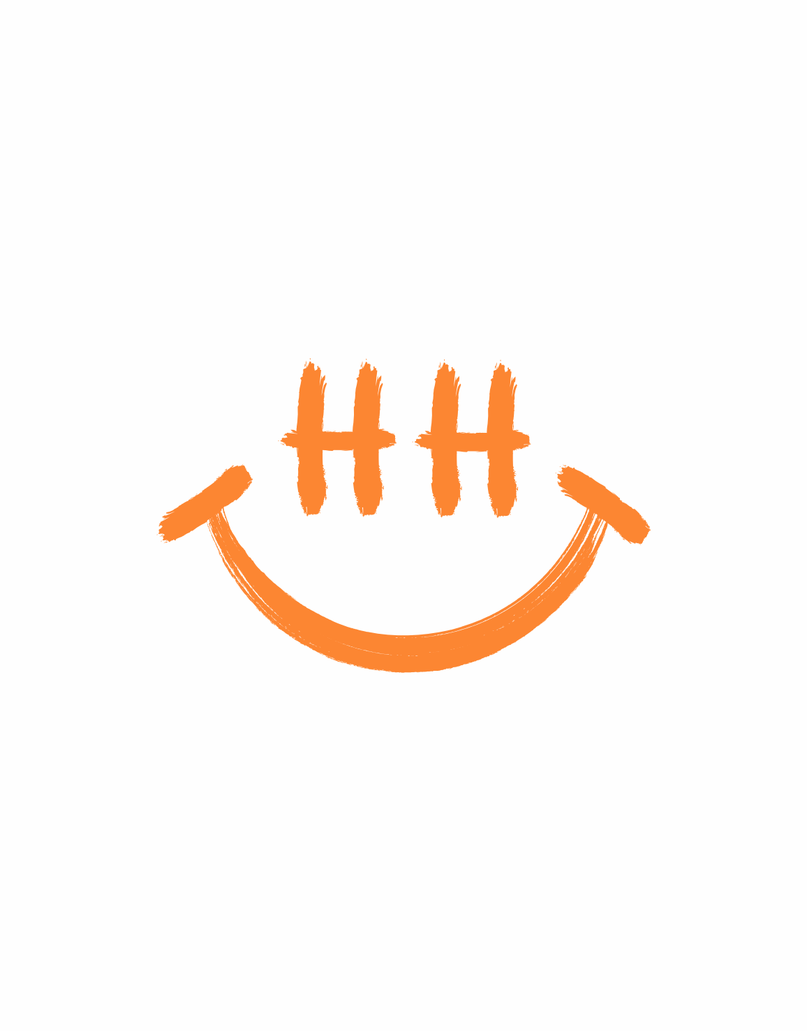 HH Smiley T-Shirt Neon Orange groß