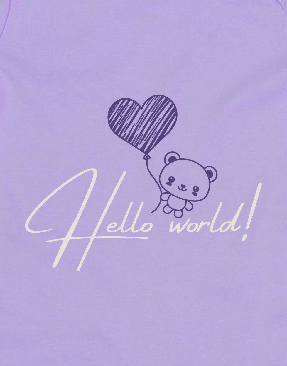 Hello World Baby Body aus Bio-Baumwolle