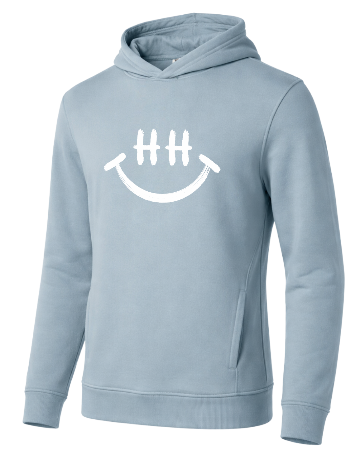 Hamburg Smiley Hoodie Druck weiß