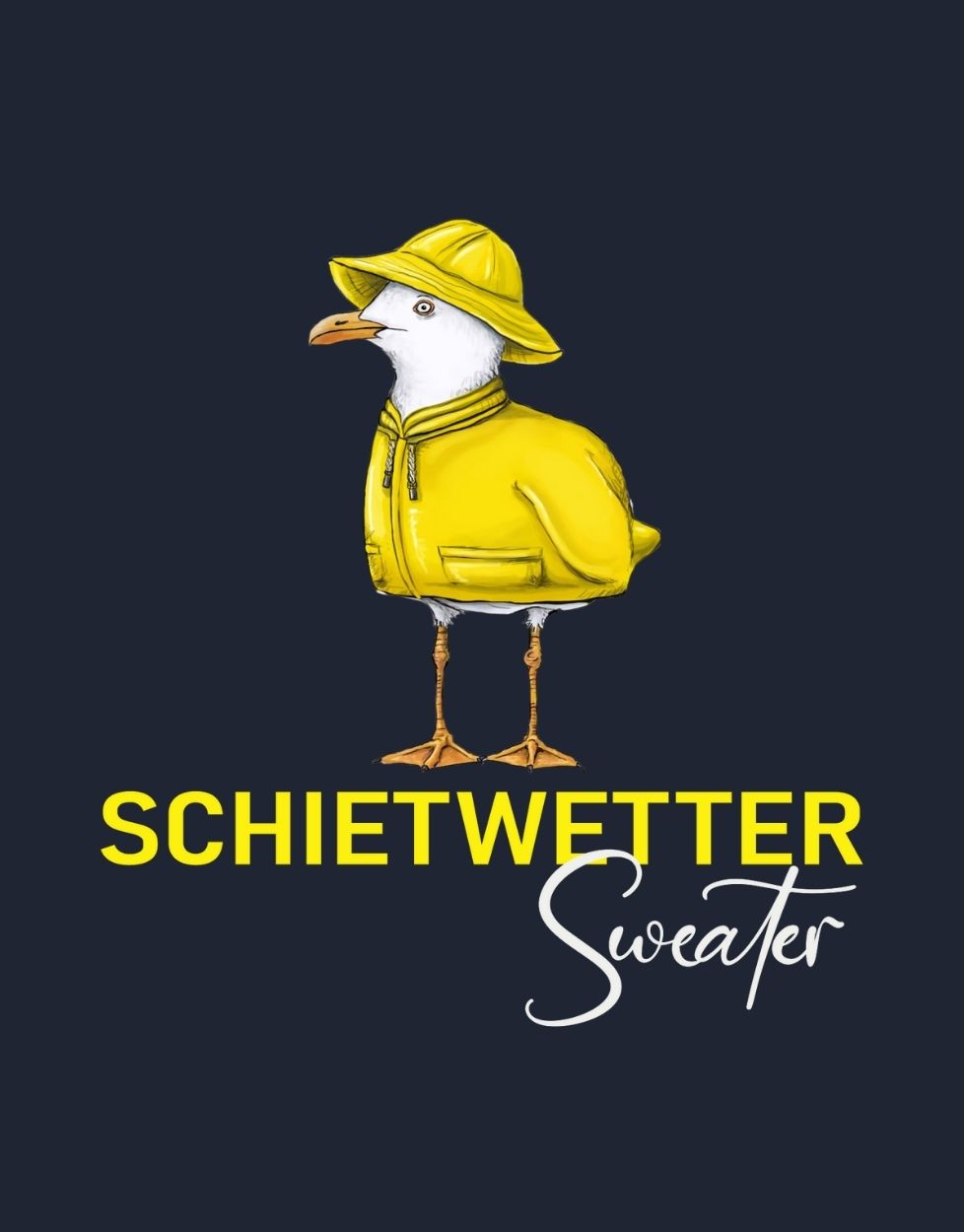 Schietwetter Sweater Möwe Regenmantel Hoodie