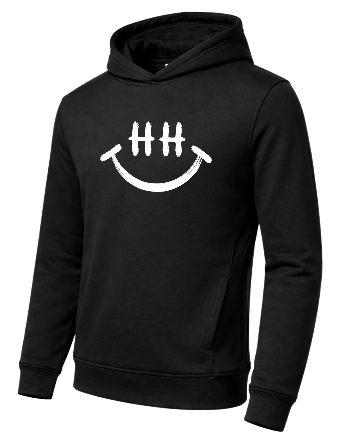 Hamburg Smiley Hoodie Druck weiß