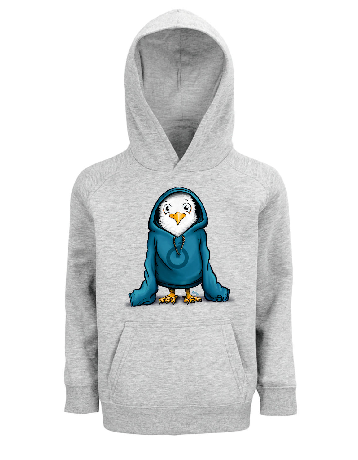 Kalle Oversize Kinder Hoodie Kapuzenpulli Druck blau