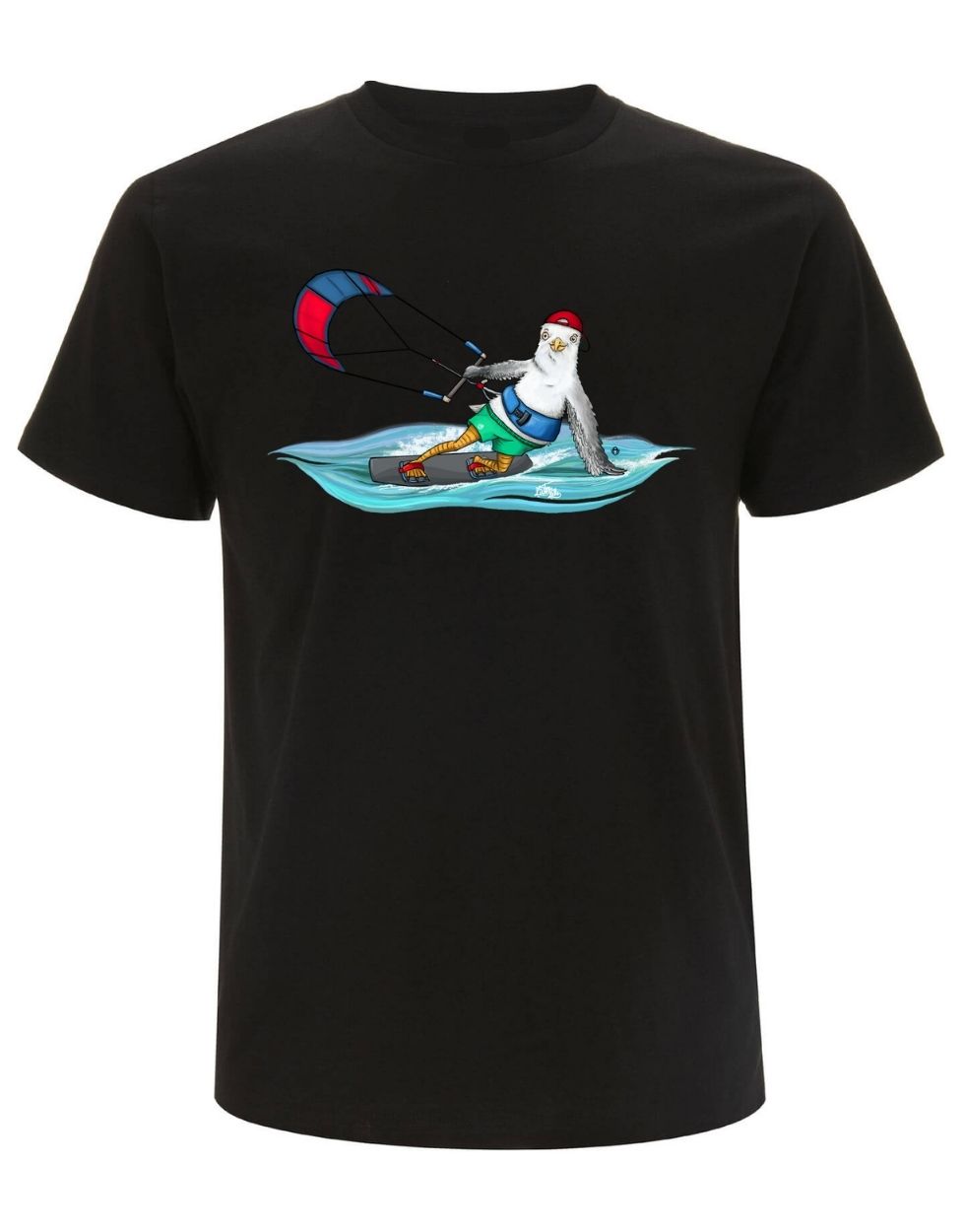 Kiter Kalle Herren T Shirt Druck groß