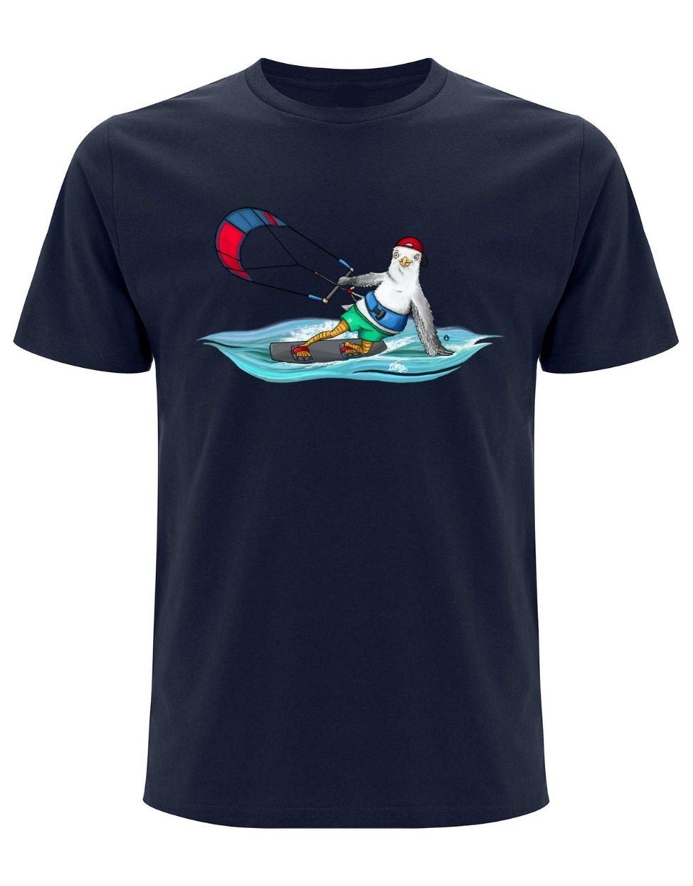 Kiter Kalle Herren T Shirt Druck groß
