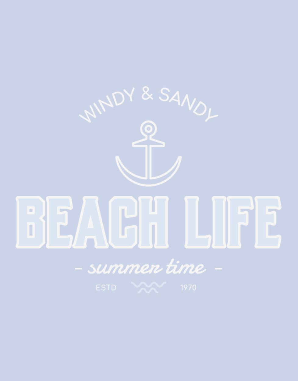 Beach Life 3fbg. Oversize Hoodie