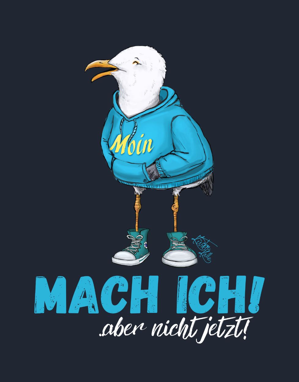 „Mach ich! – aber nicht jetzt!“ Hoodie – nachhaltiger Bio-Baumwoll Hoodie