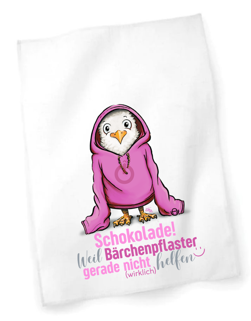 Geschirrtuch Kalle Oversize Schokolade, weil Bärchenpflaster