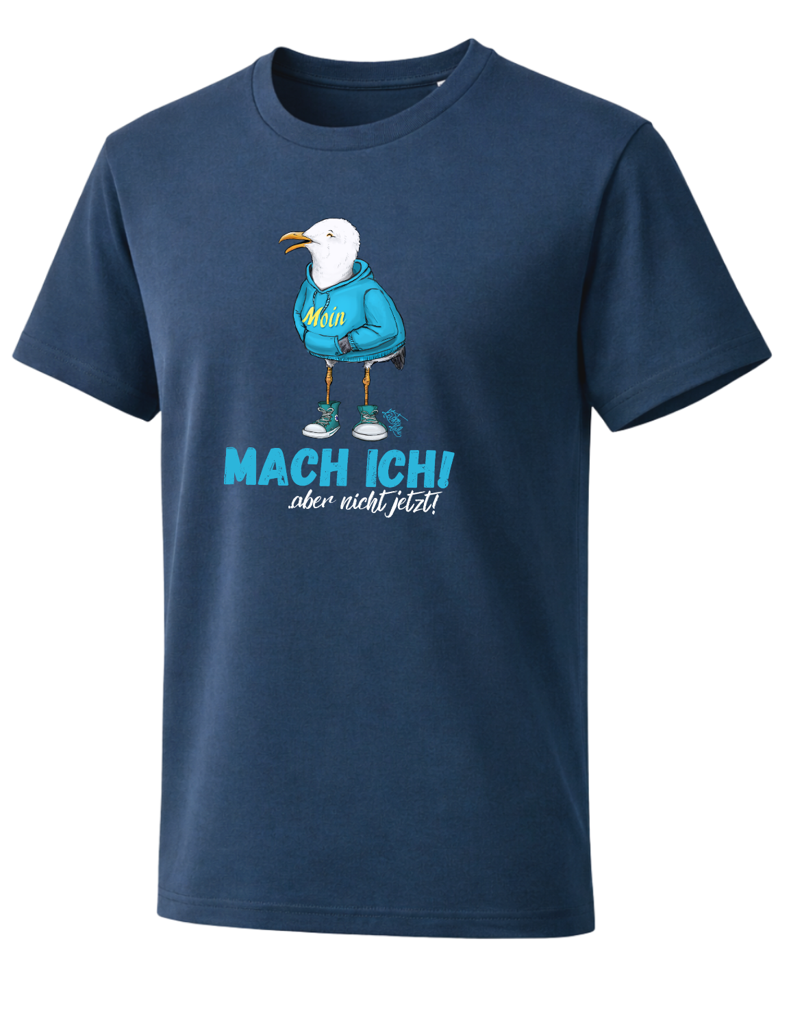 Moin Möwe Camper T-Shirt – „Mach ich! aber nicht jetzt!“ Fun Spruch Shirt