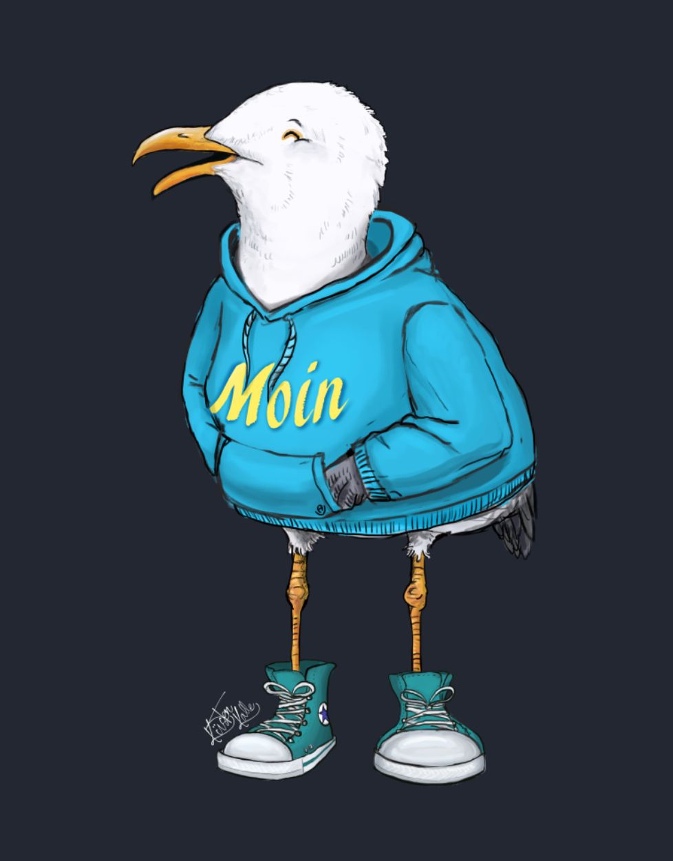 Moin Küstenkalle Kinder T-Shirt