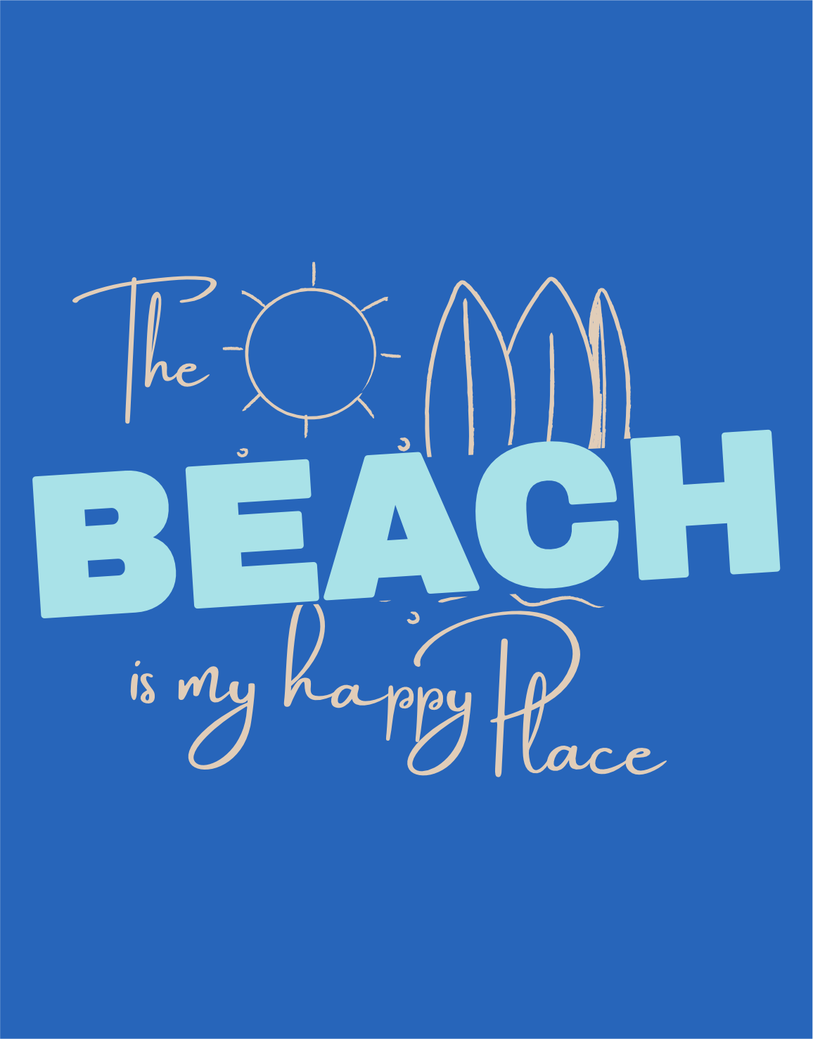 The Beach is my happy Place Unisex T-Shirt