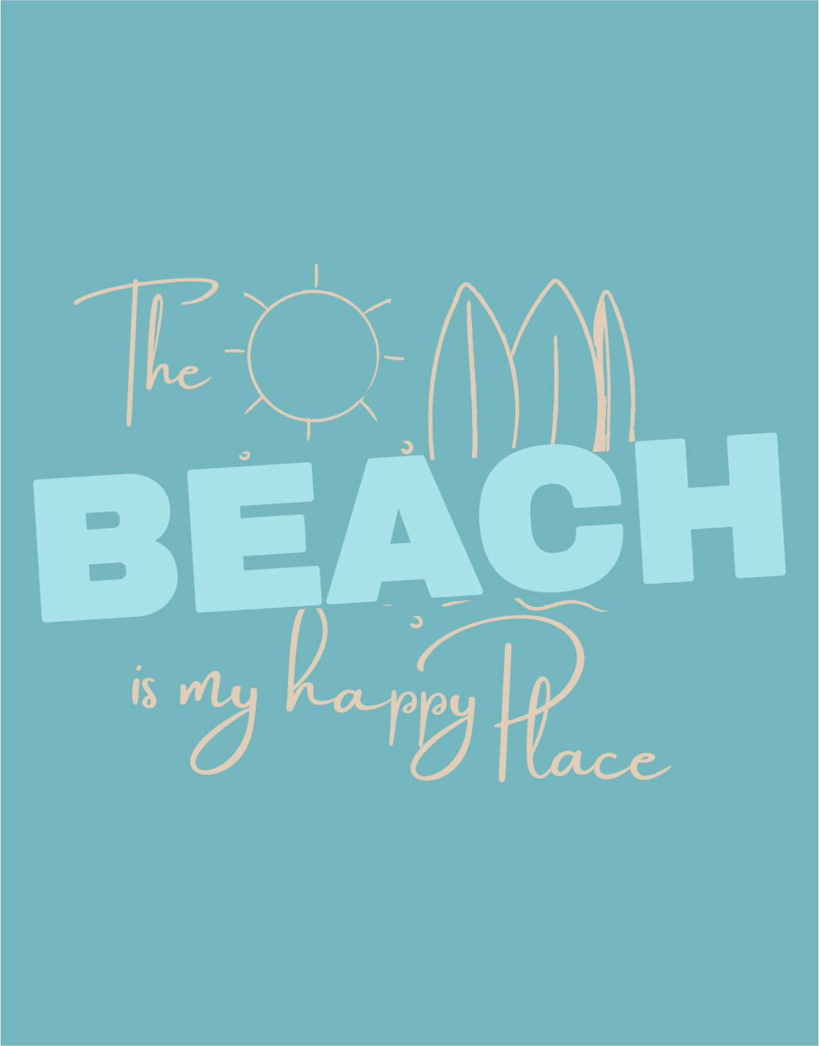 The Beach is my happy Place Unisex T-Shirt