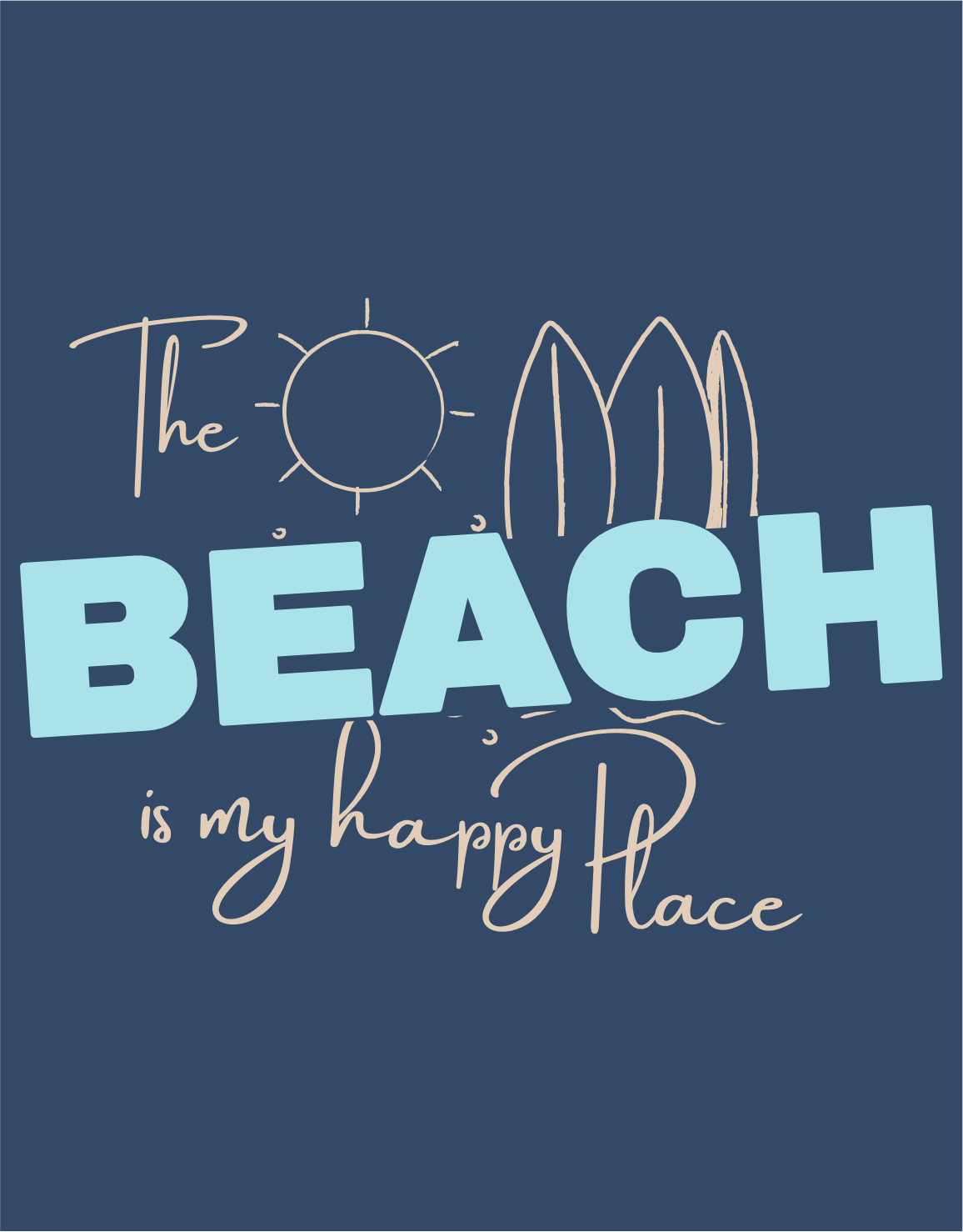 The Beach is my happy Place Unisex T-Shirt