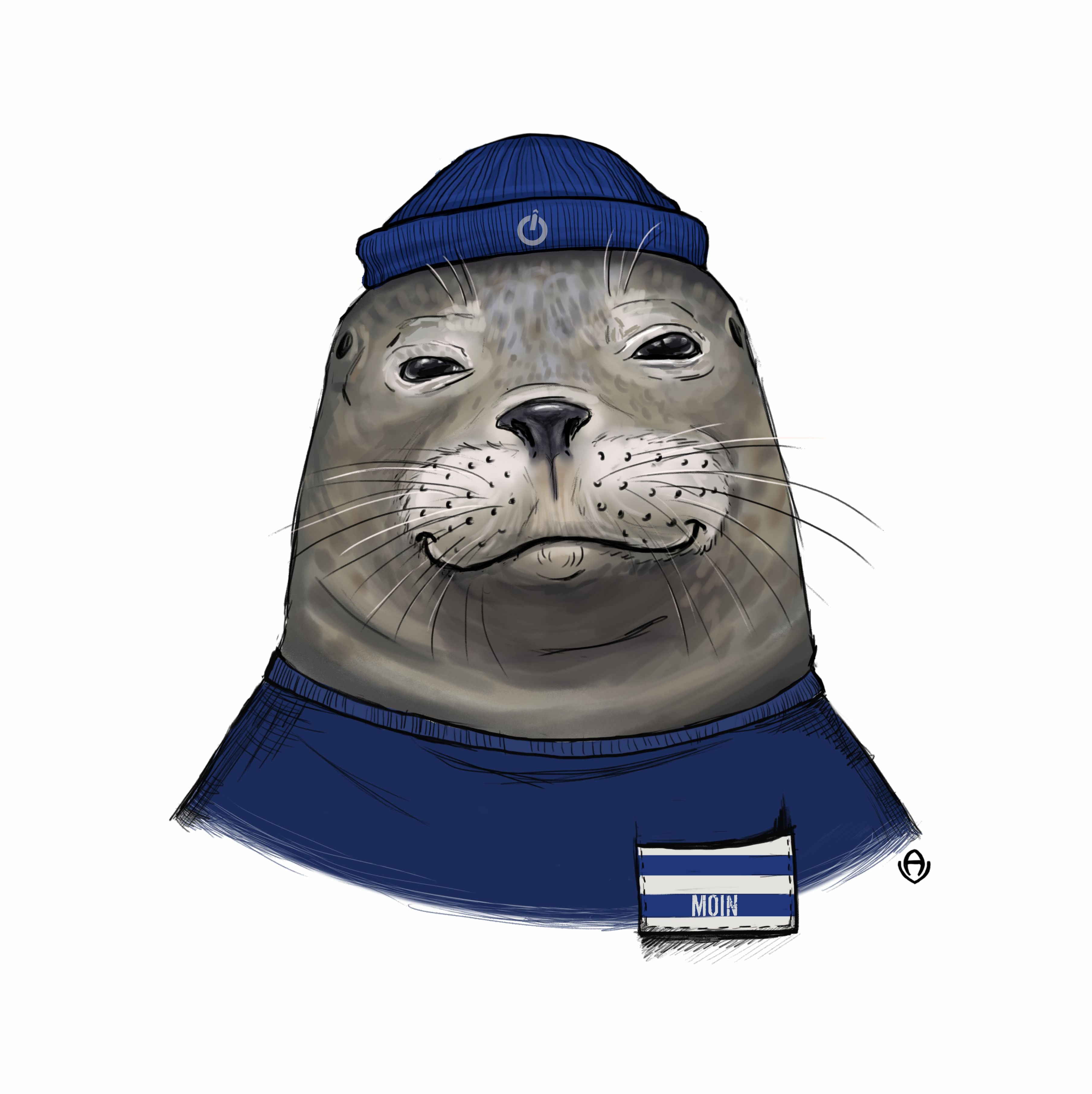 Emaille Becher Robbe Alt Kuddel