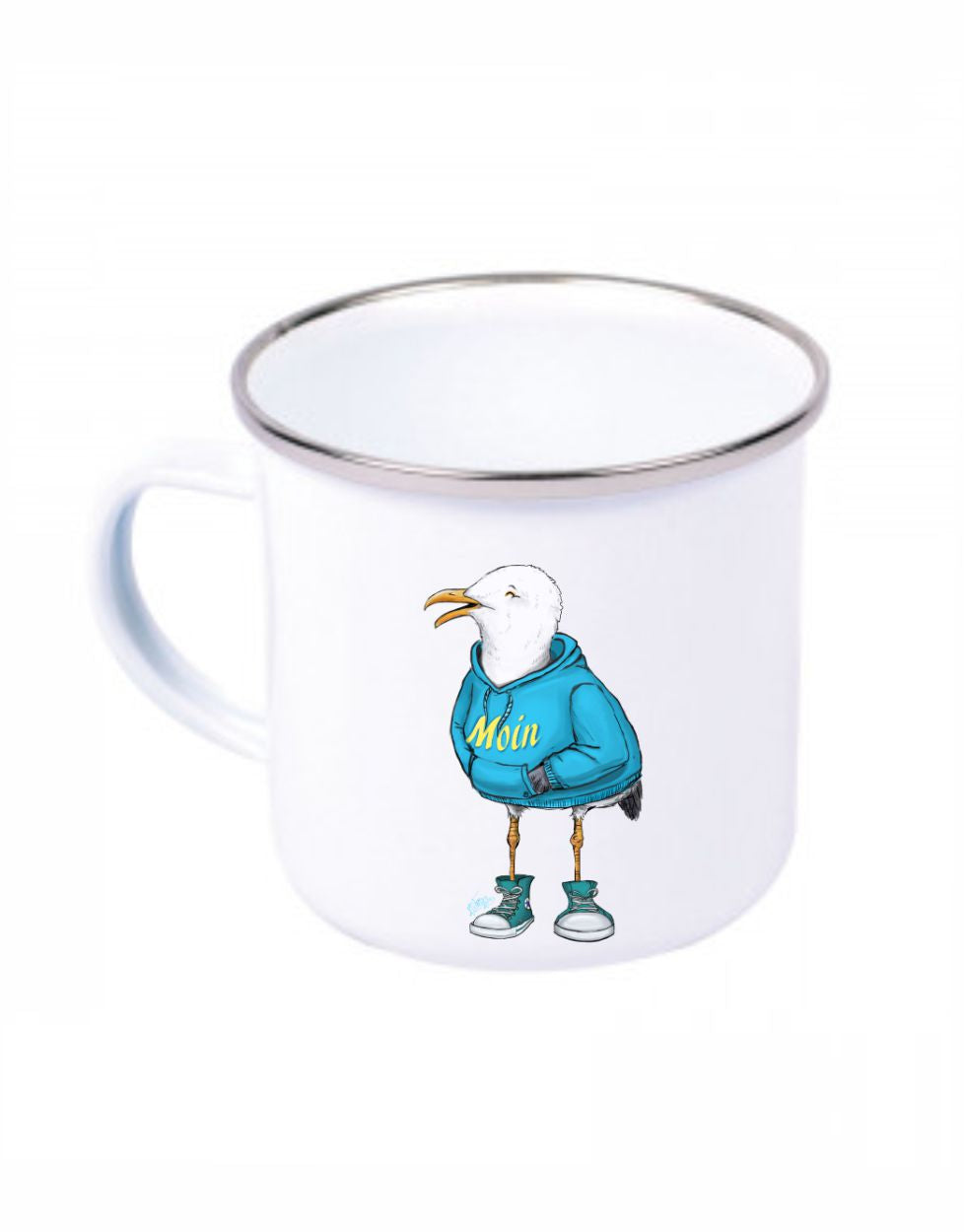 Küstenkalle Moin Hoodie Emaille Becher