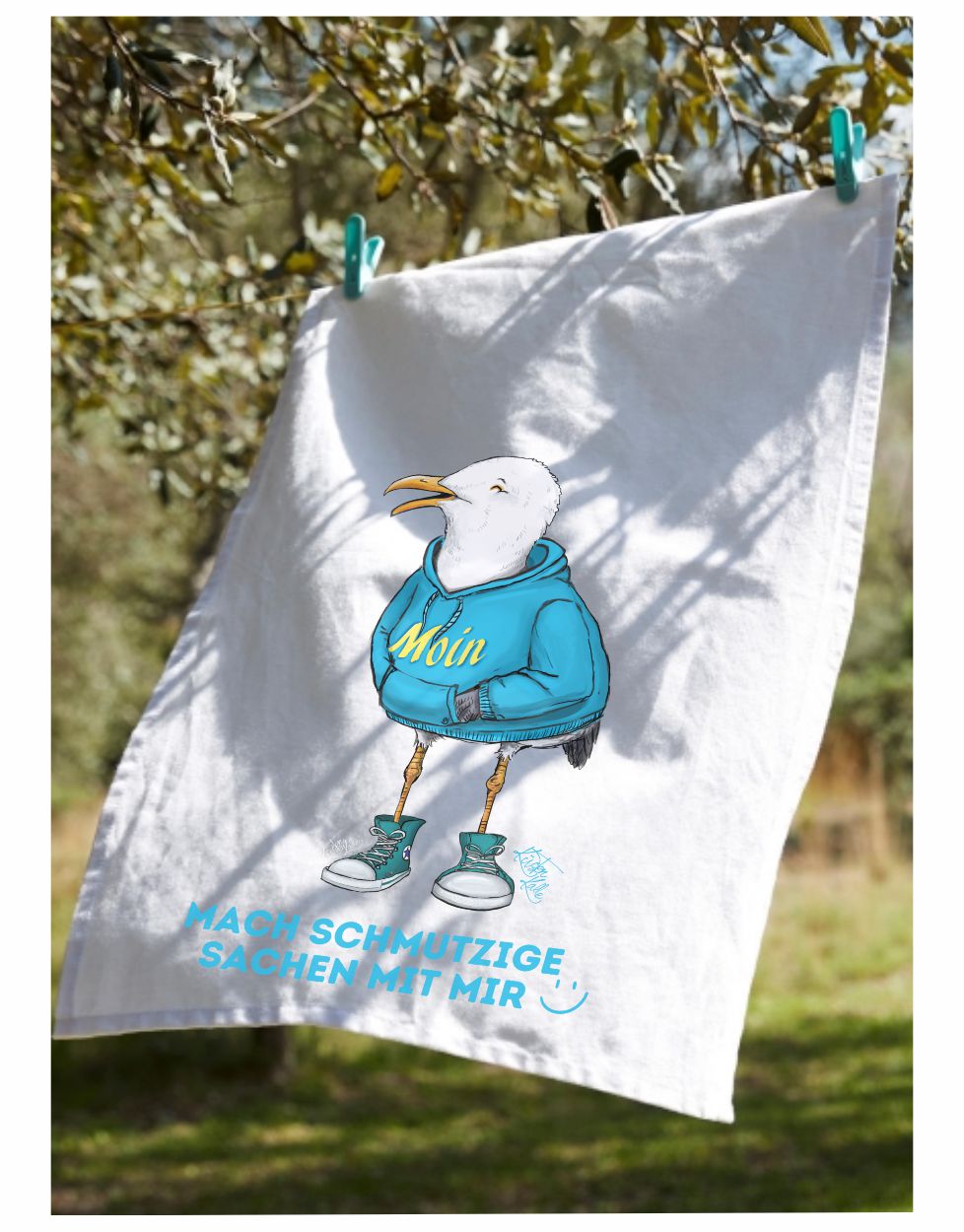 Geschirrtuch Kalle Moin Mach schmutzige Sachen mit mir!