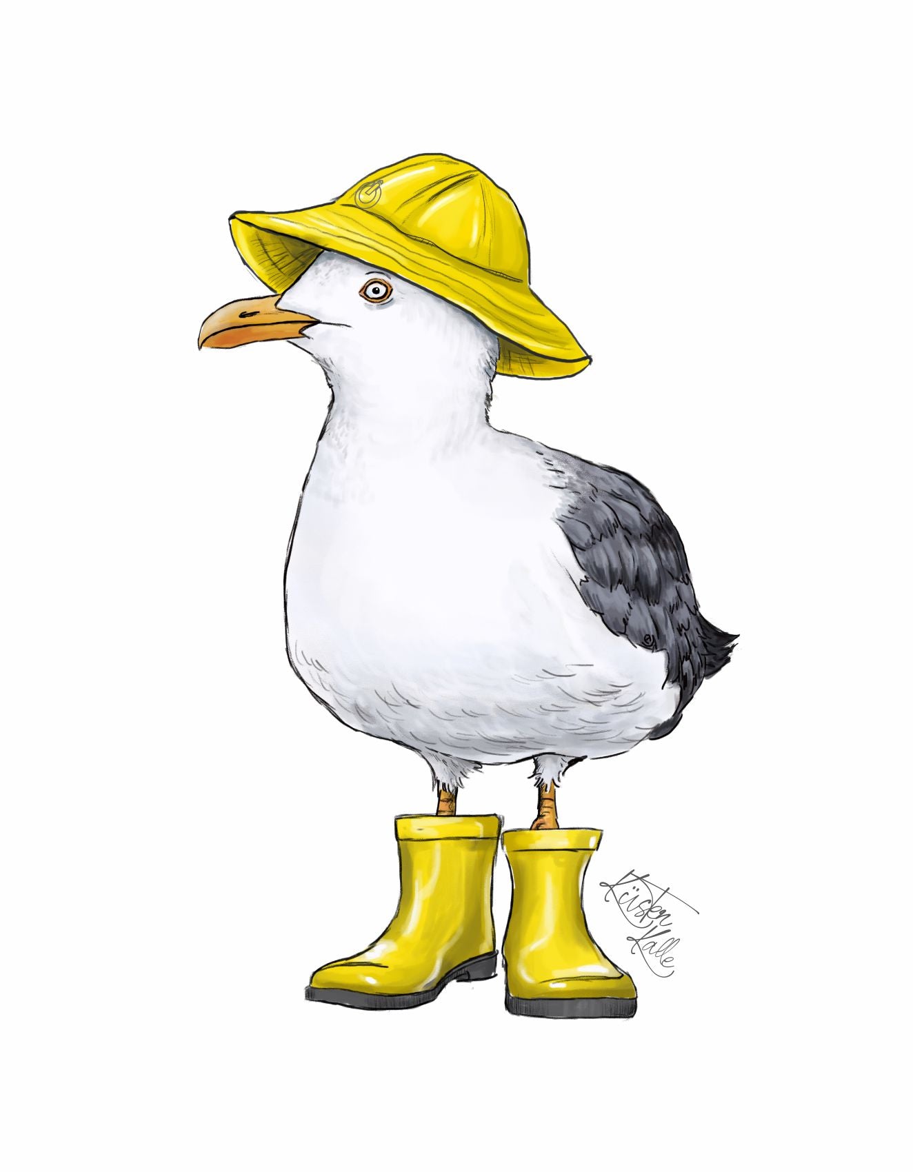 Küstenkalle Gummistiefel Emaille Becher