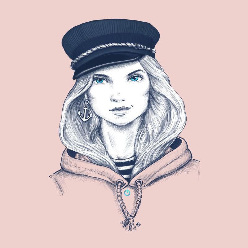 Besonderes Damen T Shirt Meer Strand St. Peter Ording Sylt Seefrau Lotte mit den leuchtenden Augen