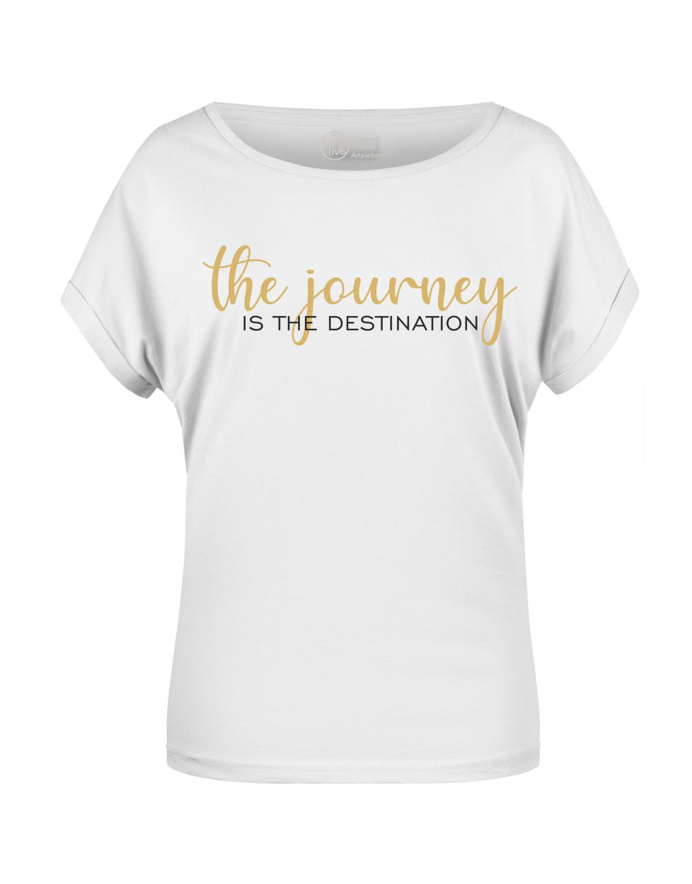 the journey is the destination Frauen T-Shirt travel vanlife Damen camping Shirt weiss white tank top malle party Beach club hemd Bluse Women Girls off-to-live