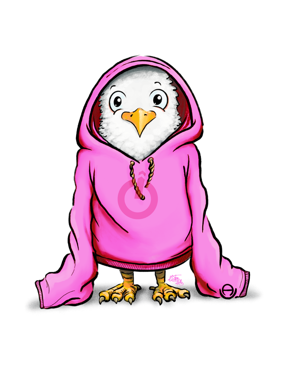 Kalle Oversize Kinder Hoodie Kapuzenpulli Druck pink