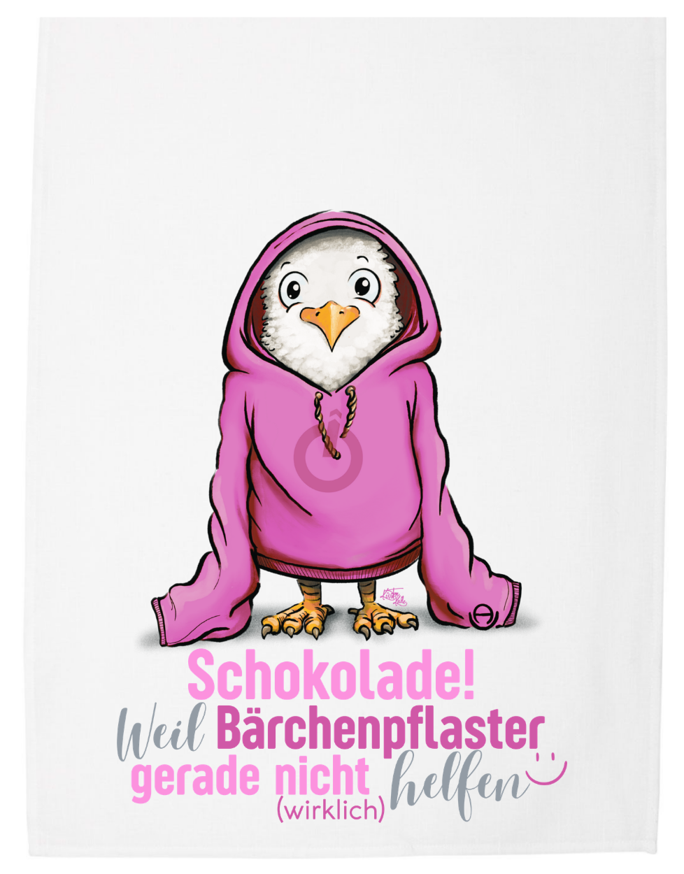 Geschirrtuch Kalle Oversize Schokolade, weil Bärchenpflaster