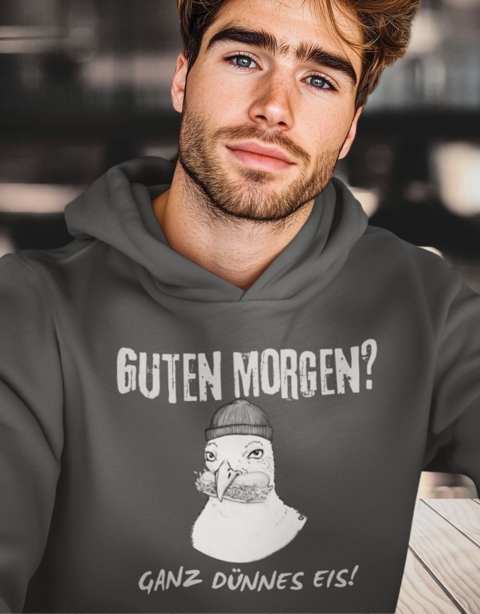 Guten Morgen ganz dünnes Eis Hoodie