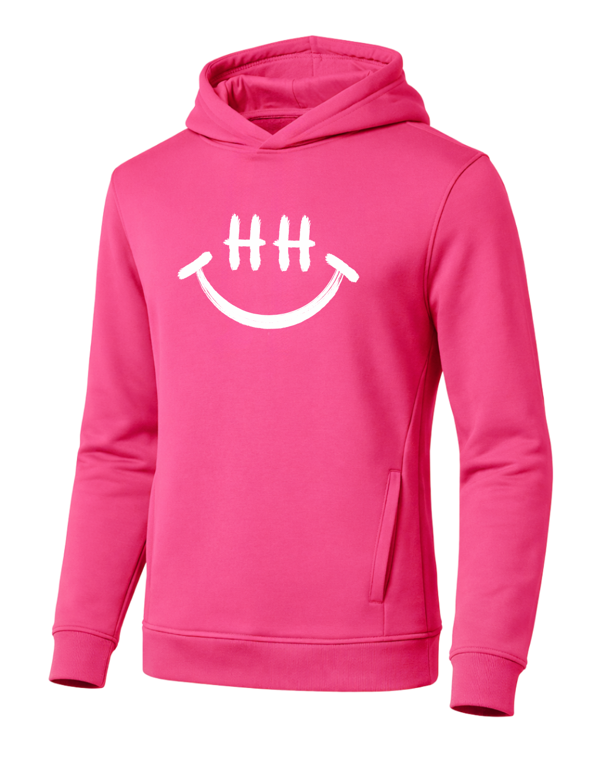 Hamburg Smiley Hoodie Druck weiß