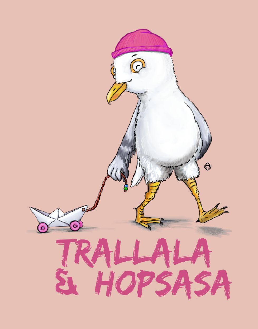 Tallala & Hopsasa Kalle Pink Hoodie