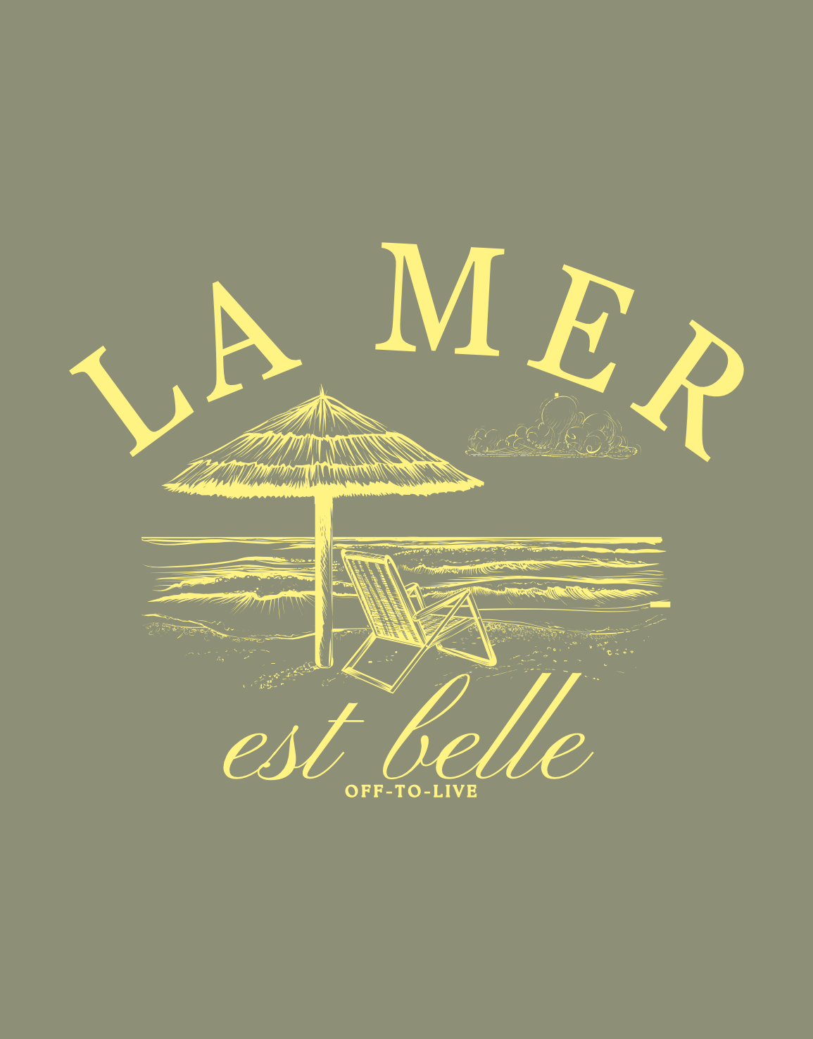 „La Mer est belle“ Sweatshirt – Premium Unisex Pullover | Sommer Vibes & französischer Stil