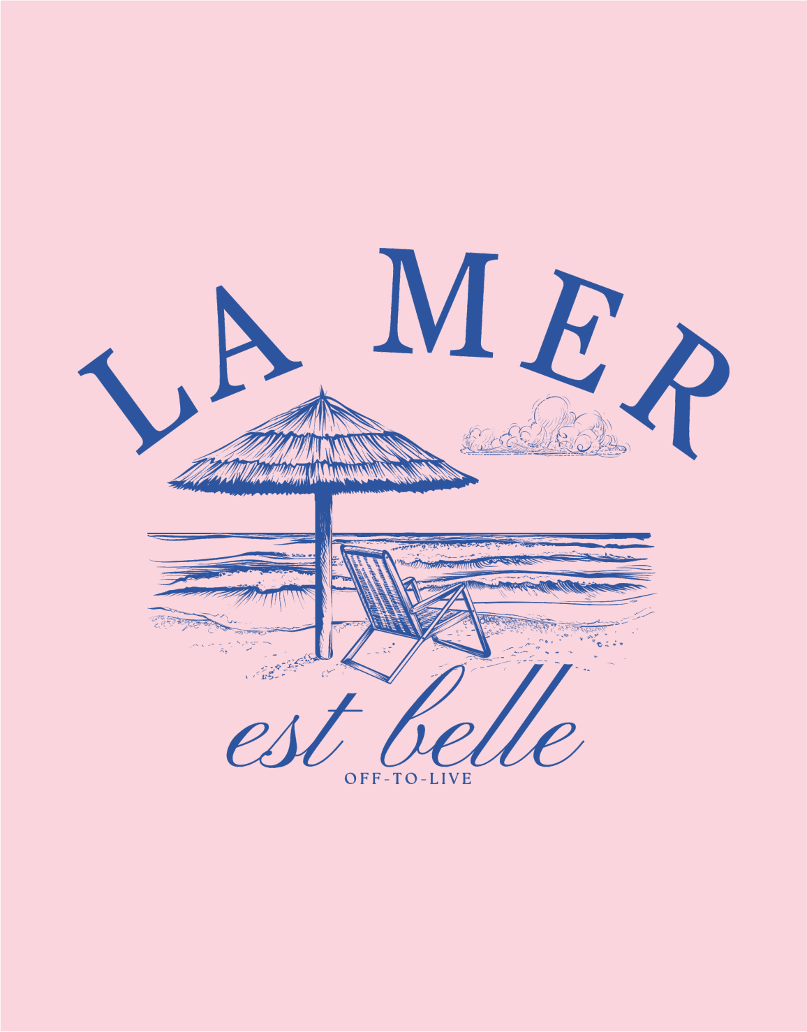 „La Mer est belle“ Sweatshirt – Premium Unisex Pullover | Sommer Vibes & französischer Stil