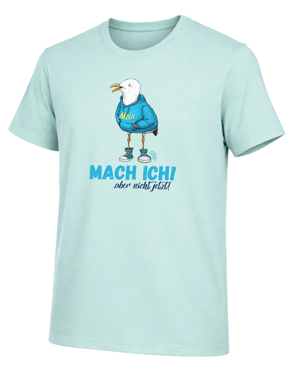 Moin Möwe Camper T-Shirt – „Mach ich! aber nicht jetzt!“ Fun Spruch Shirt