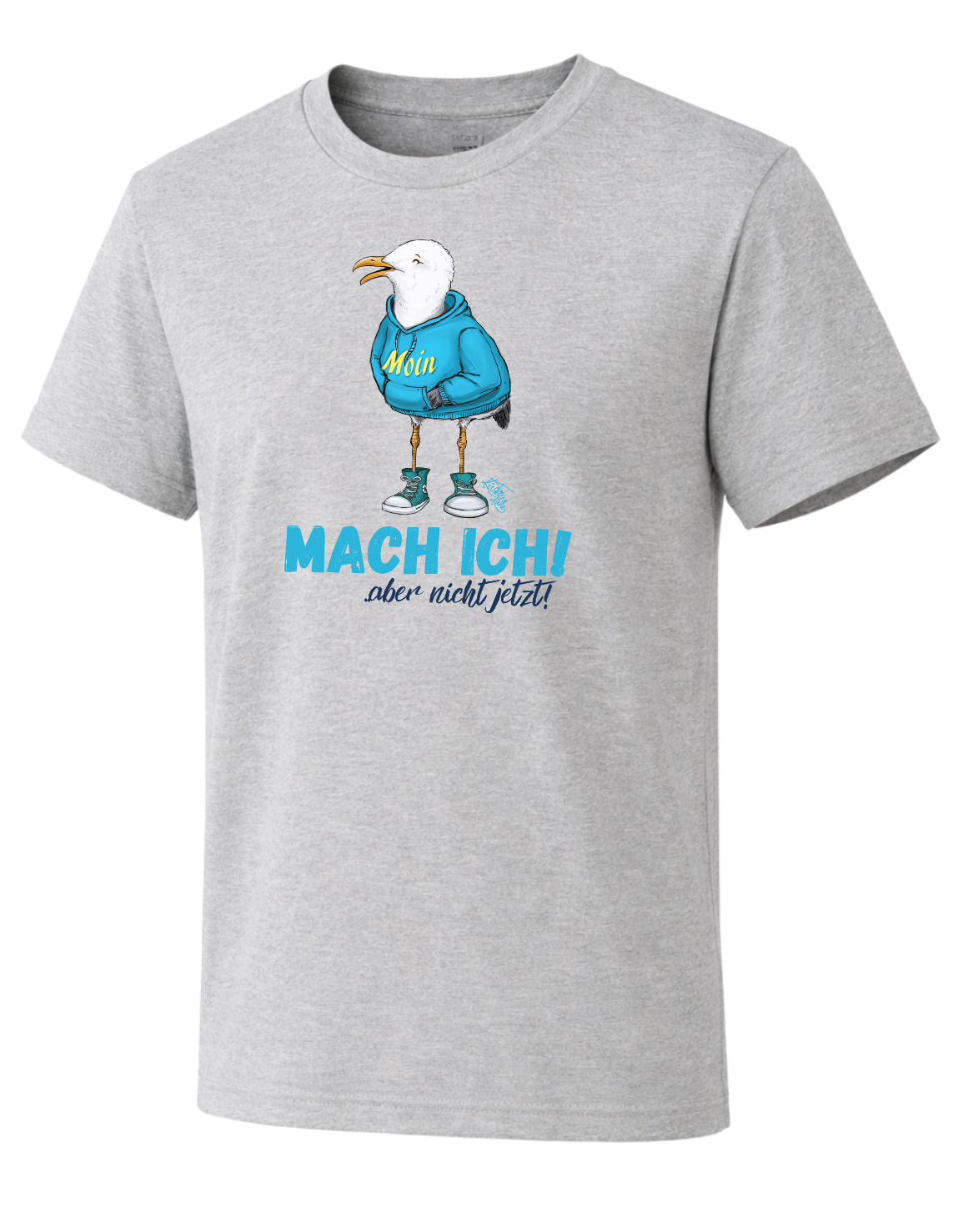 Moin Möwe Camper T-Shirt – „Mach ich! aber nicht jetzt!“ Fun Spruch Shirt