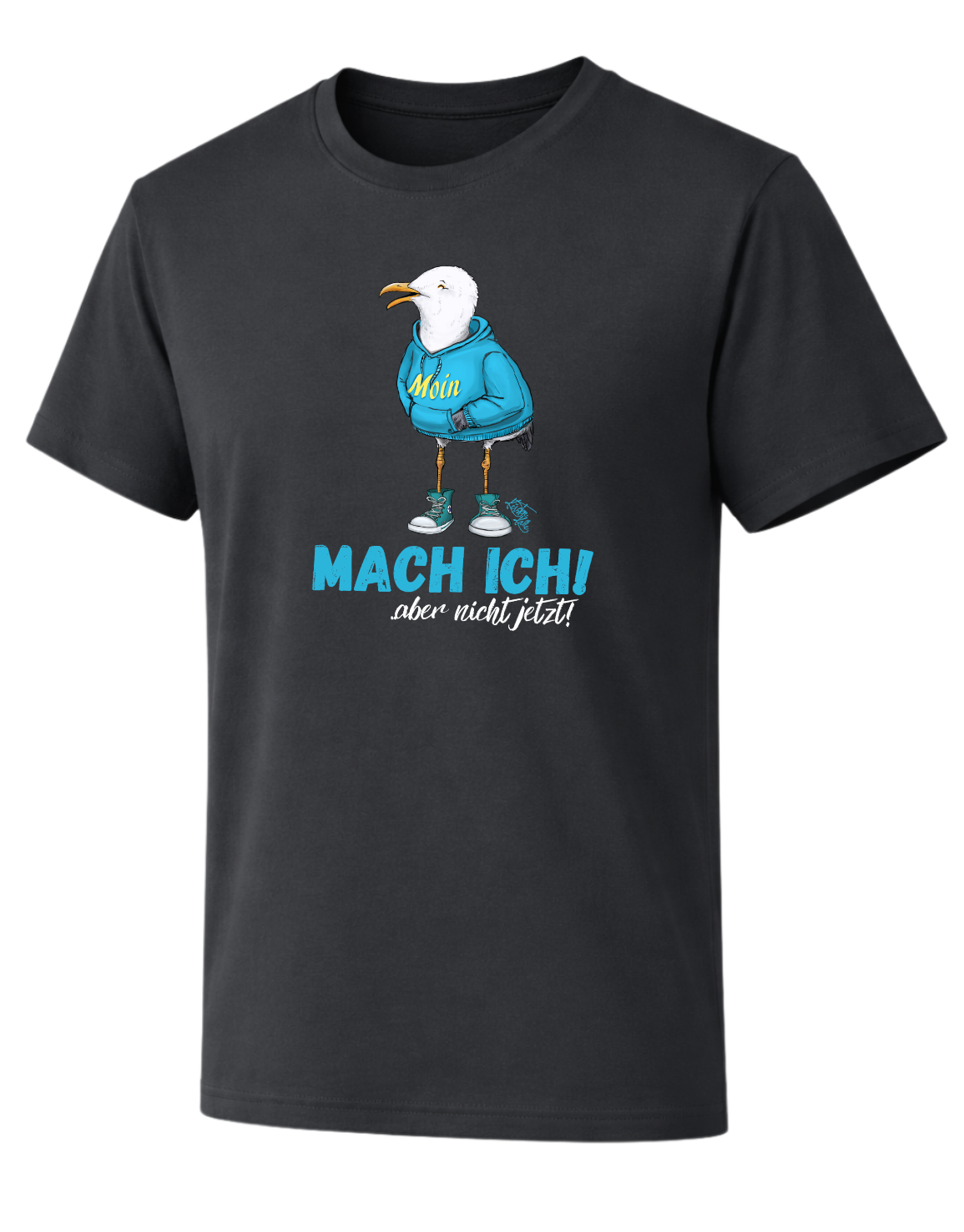 Moin Möwe Camper T-Shirt – „Mach ich! aber nicht jetzt!“ Fun Spruch Shirt