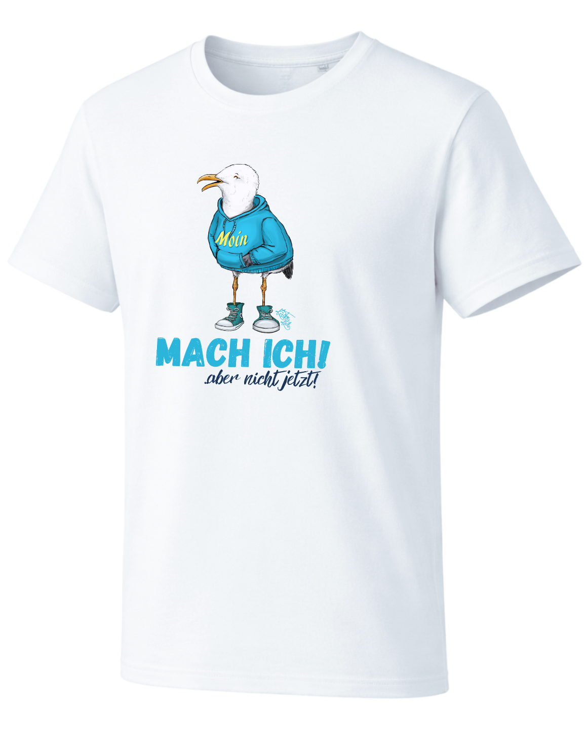 Moin Möwe Camper T-Shirt – „Mach ich! aber nicht jetzt!“ Fun Spruch Shirt